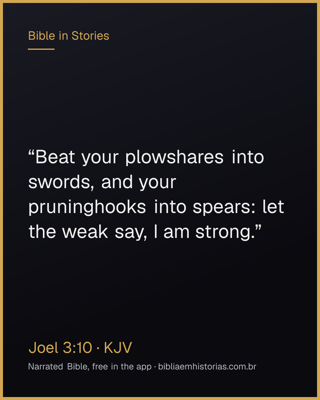 Verse image for Joel 3:10 to share