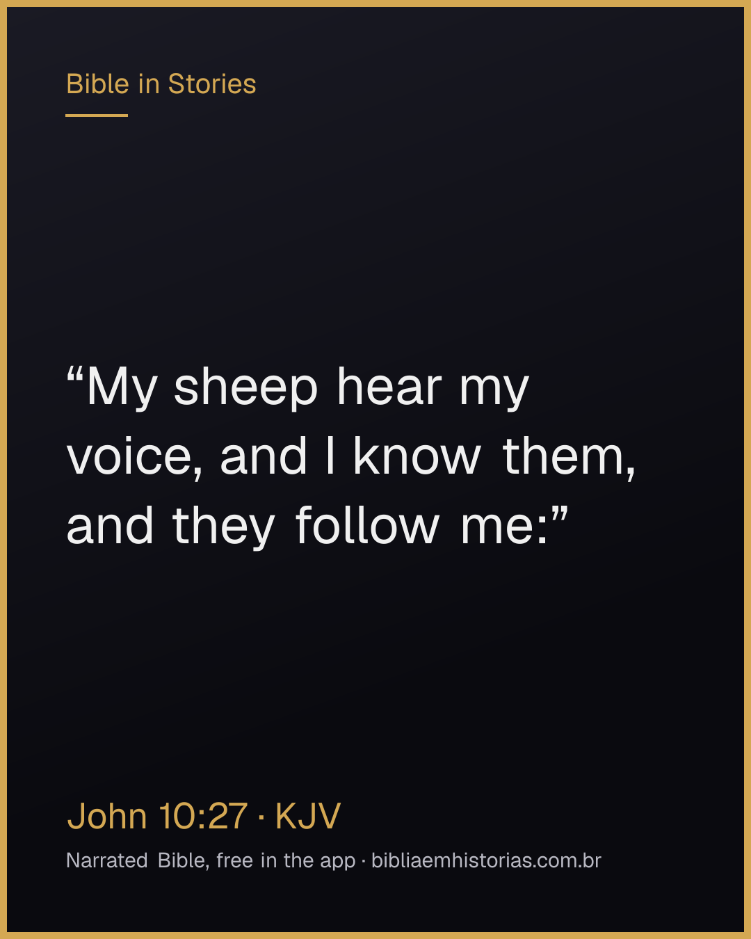 Verse image for John 10:27 to share
