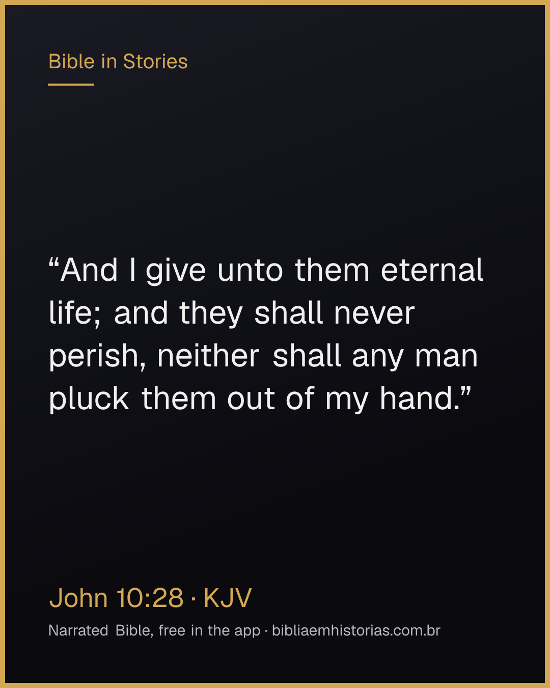 Verse image for John 10:28 to share