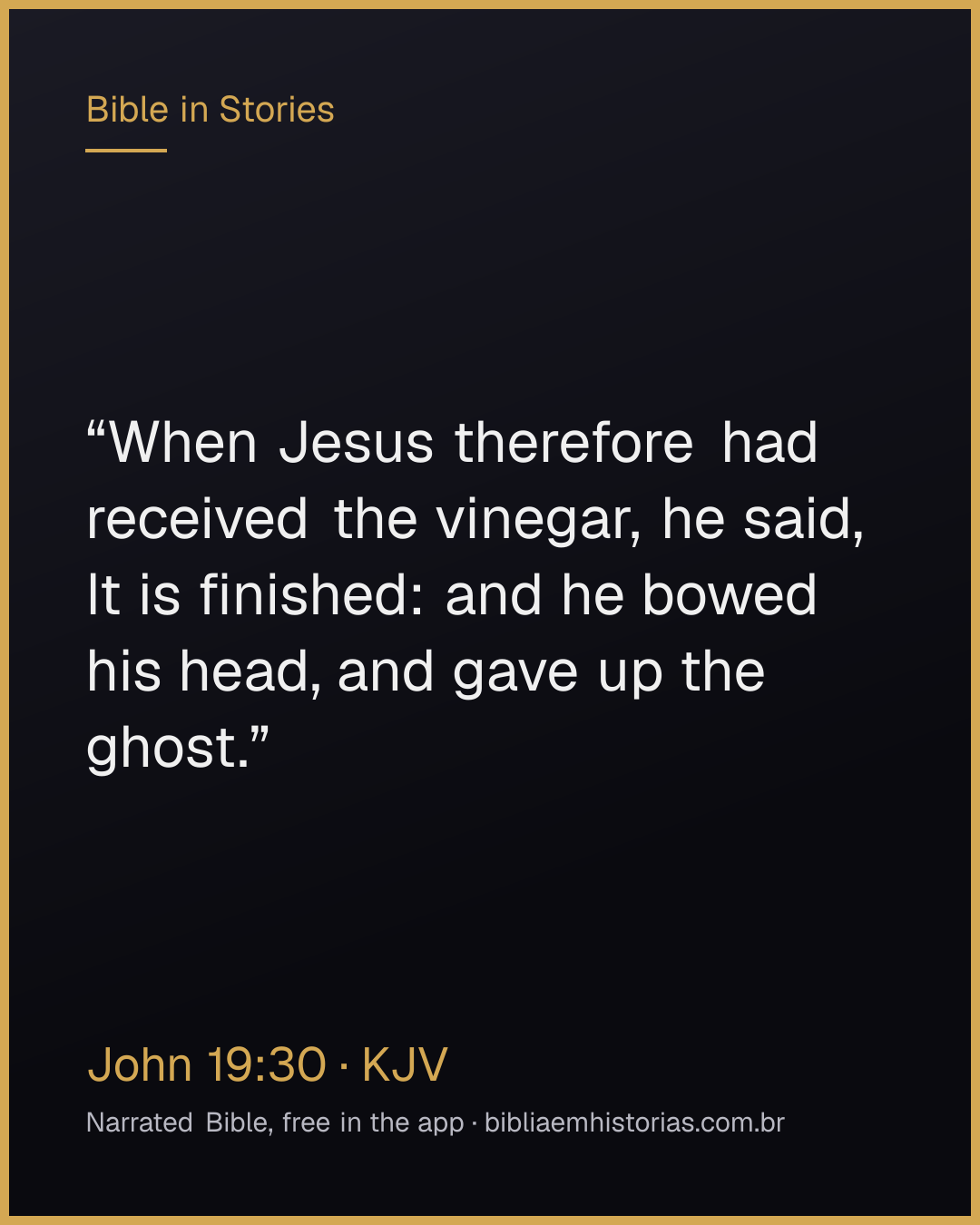 Verse image for John 19:30 to share