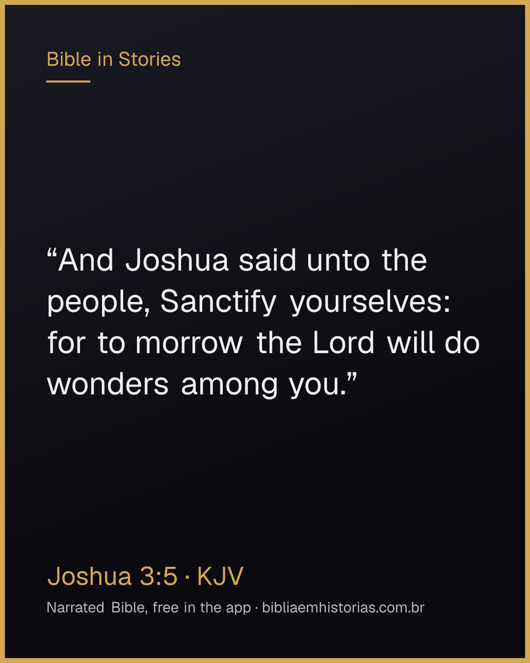 Verse image for Joshua 3:5 to share