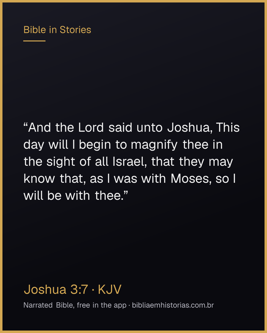 Verse image for Joshua 3:7 to share