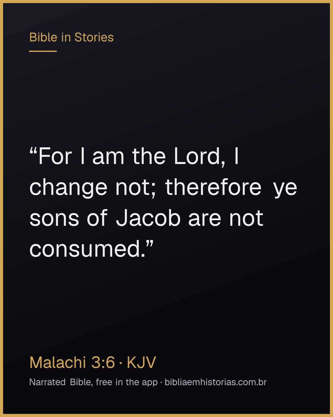 Verse image for Malachi 3:6 to share