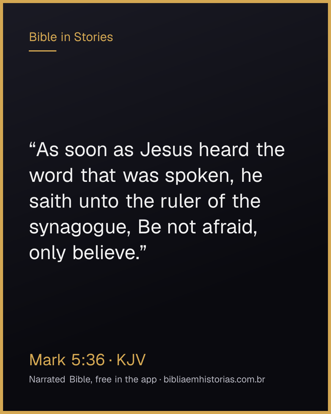 Verse image for Mark 5:36 to share