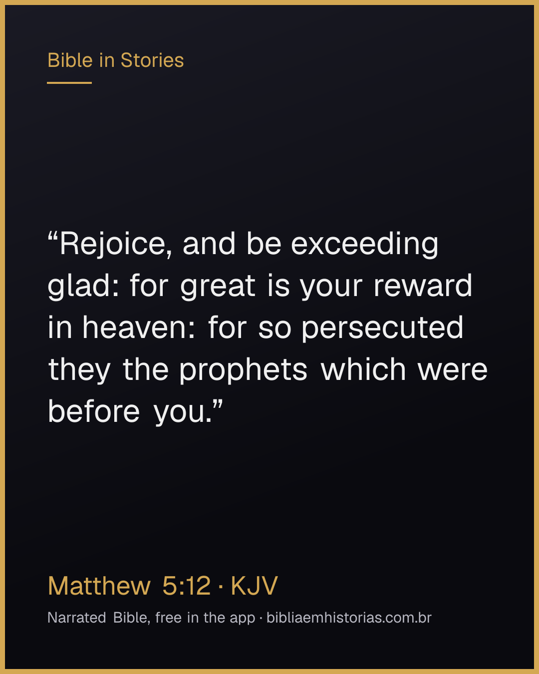 Verse image for Matthew 5:12 to share