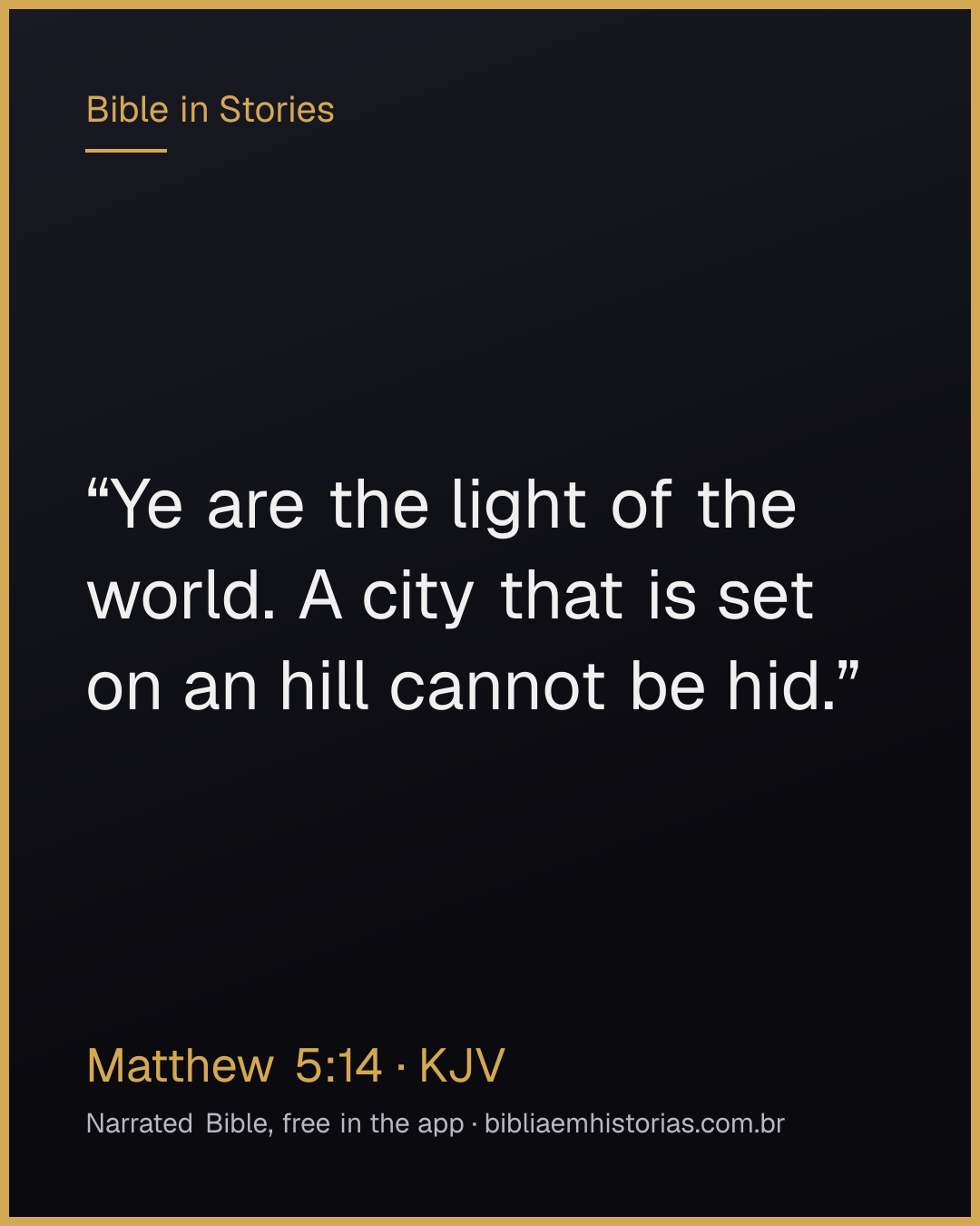 Verse image for Matthew 5:14 to share
