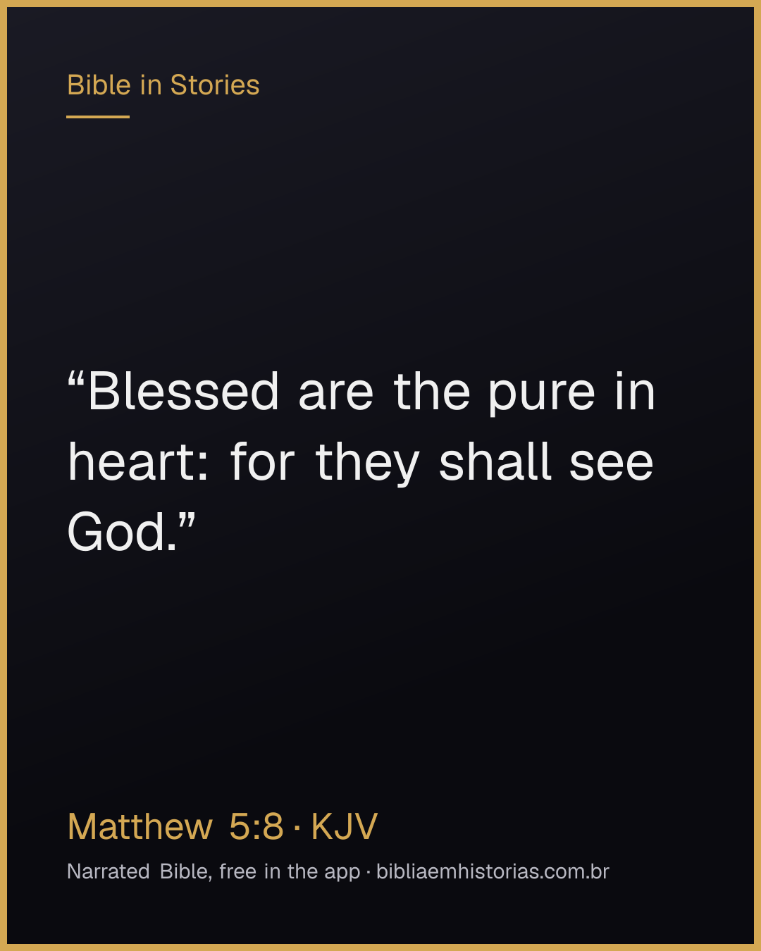 Verse image for Matthew 5:8 to share