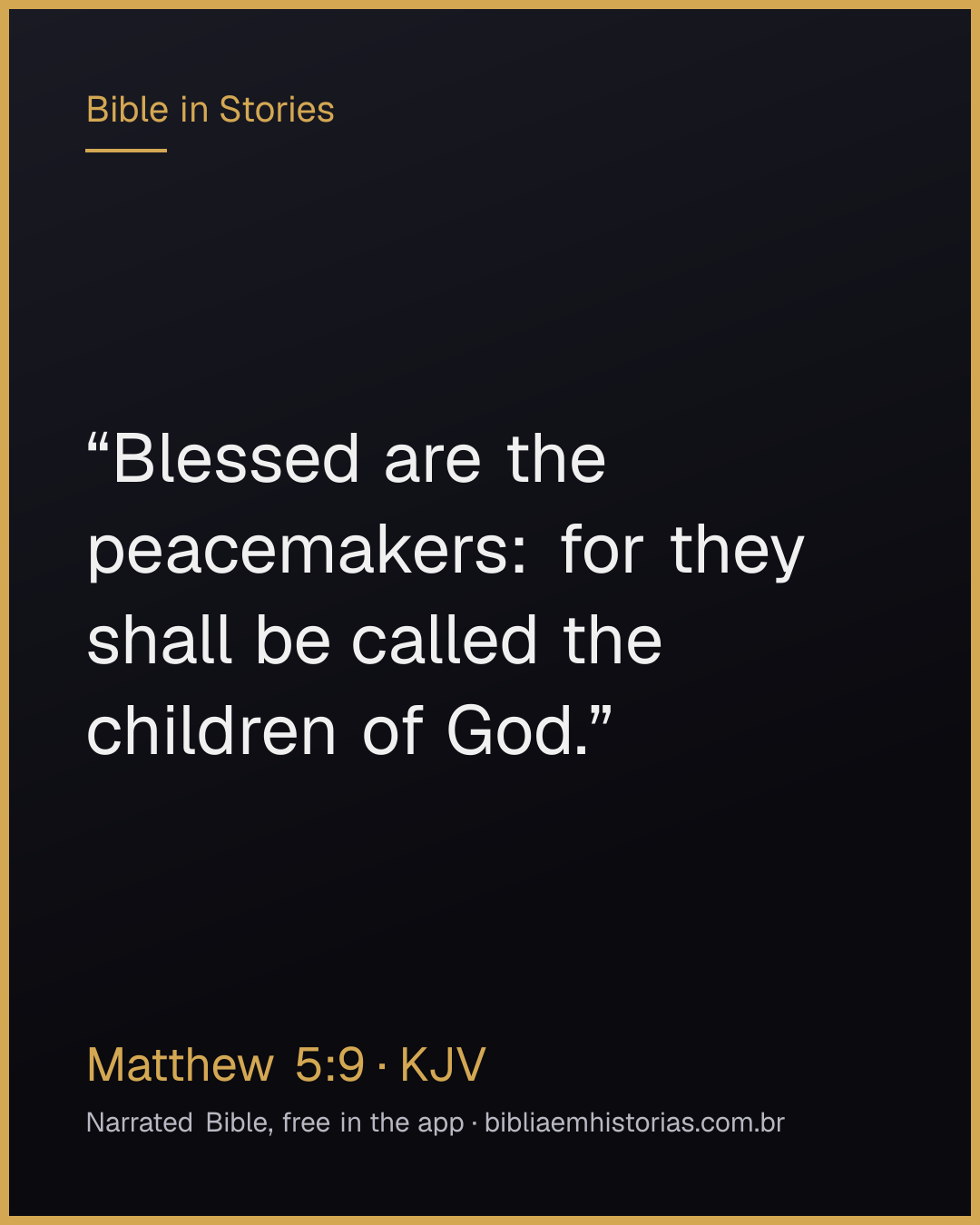 Verse image for Matthew 5:9 to share