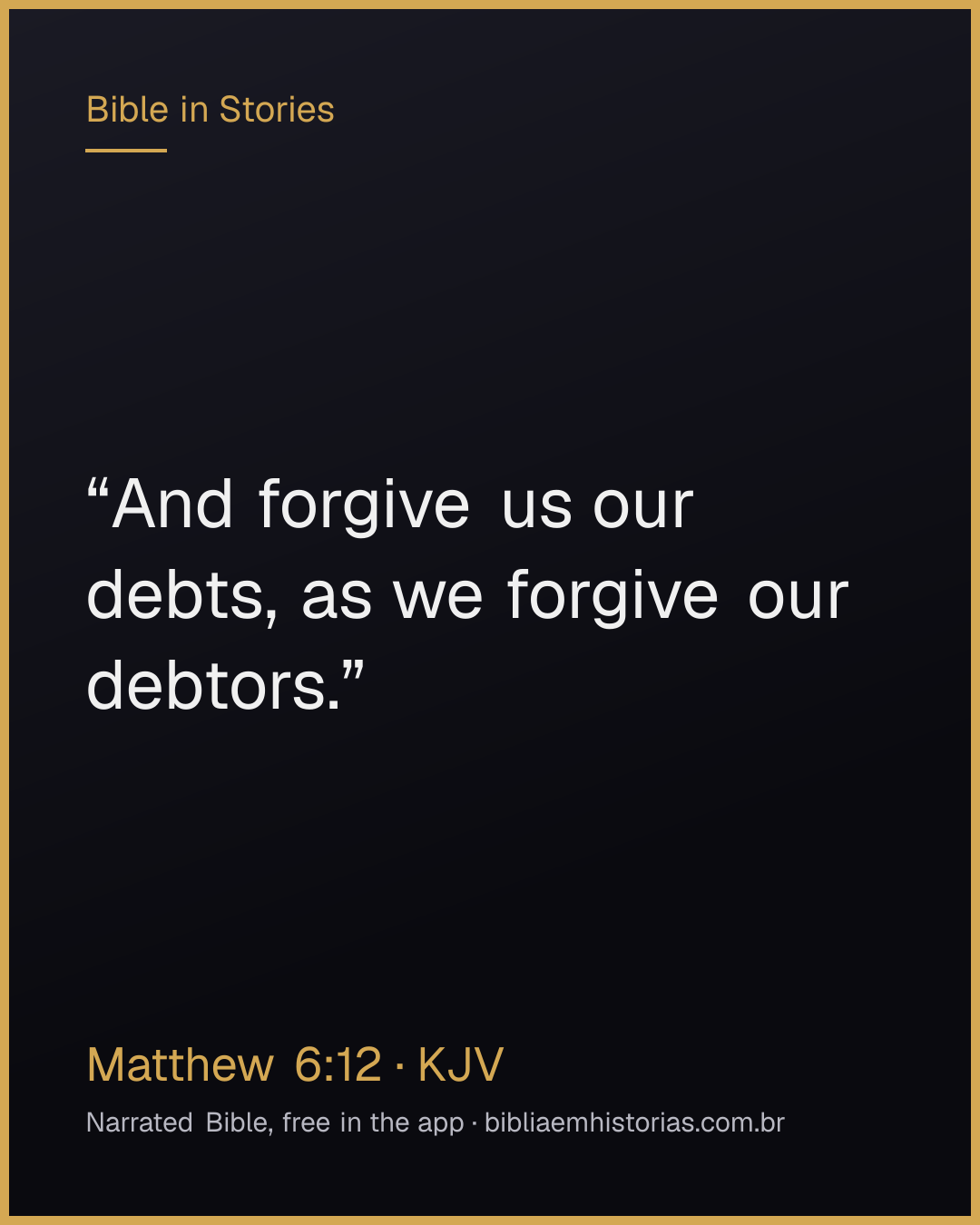 Verse image for Matthew 6:12 to share