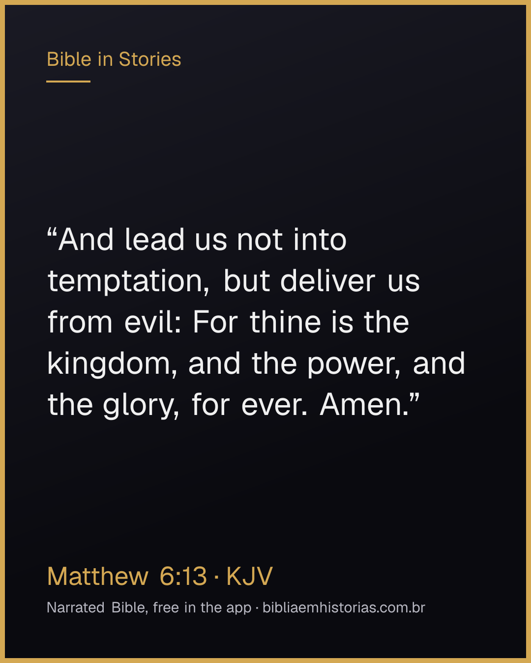Verse image for Matthew 6:13 to share