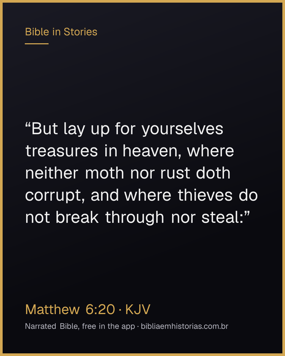 Verse image for Matthew 6:20 to share