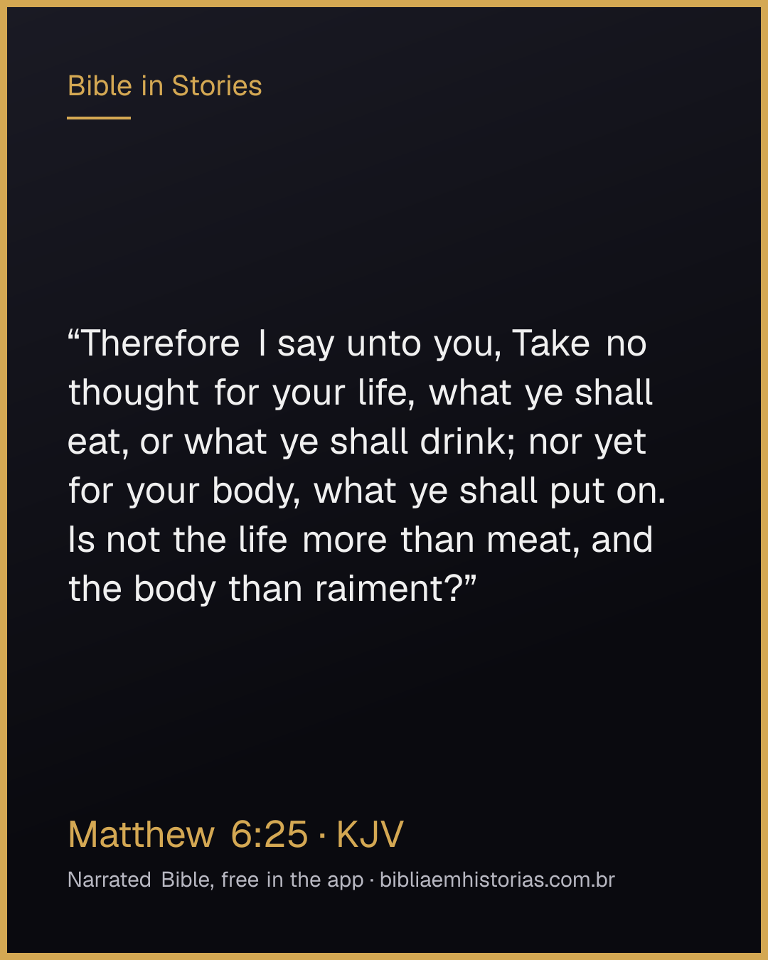 Verse image for Matthew 6:25 to share