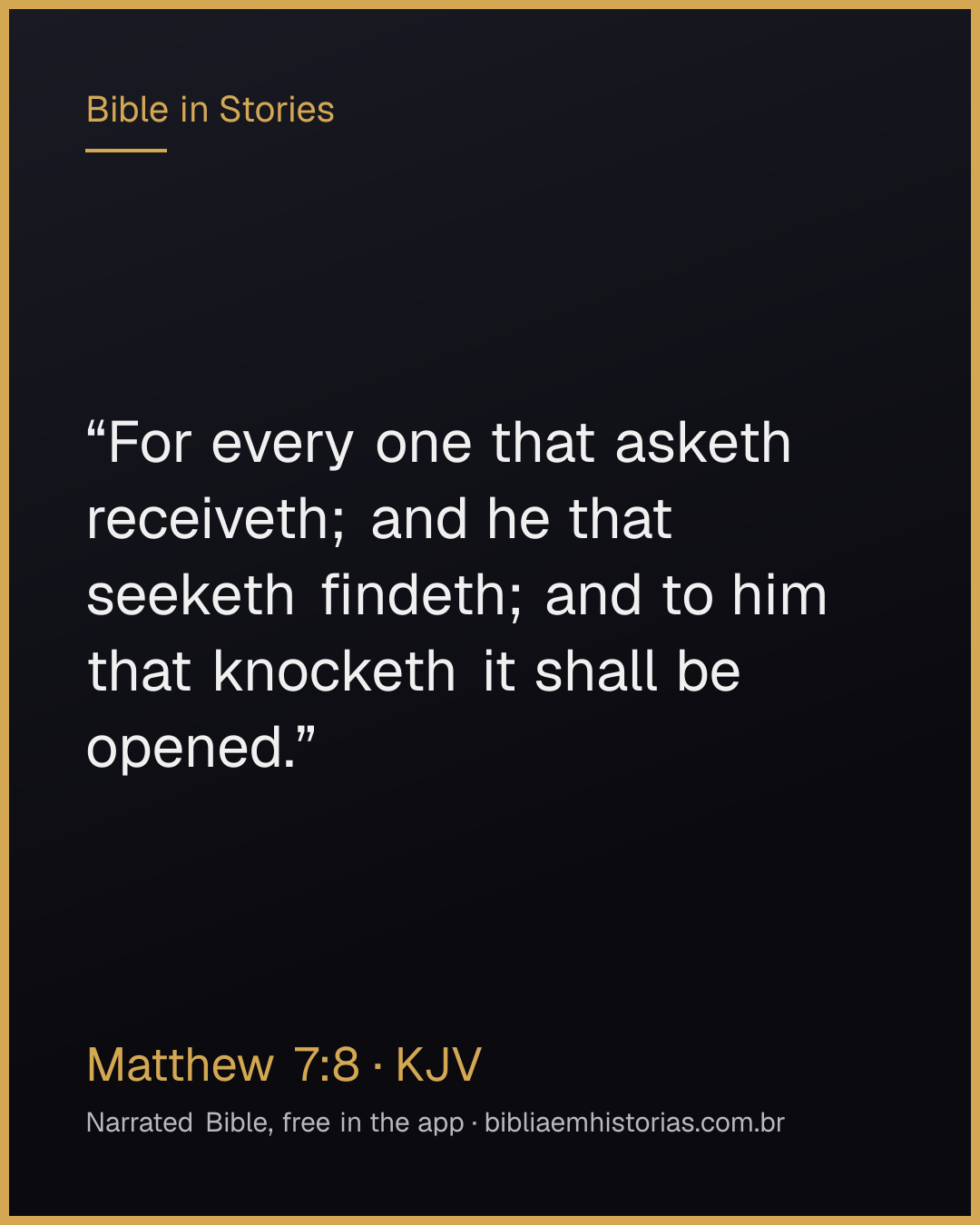 Verse image for Matthew 7:8 to share