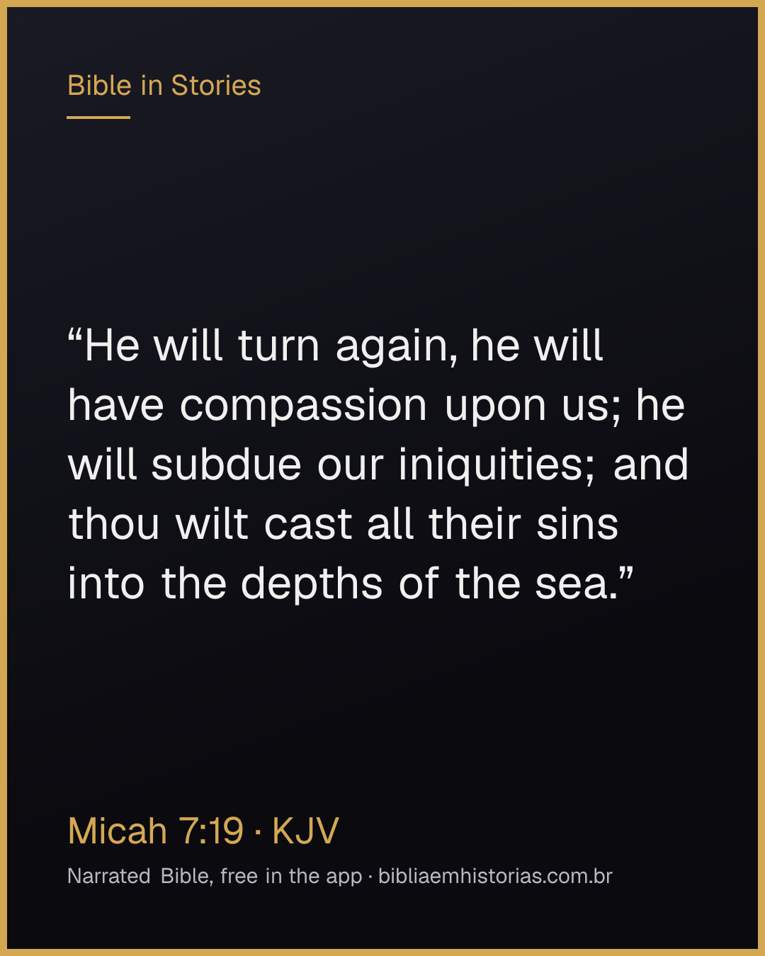 Verse image for Micah 7:19 to share