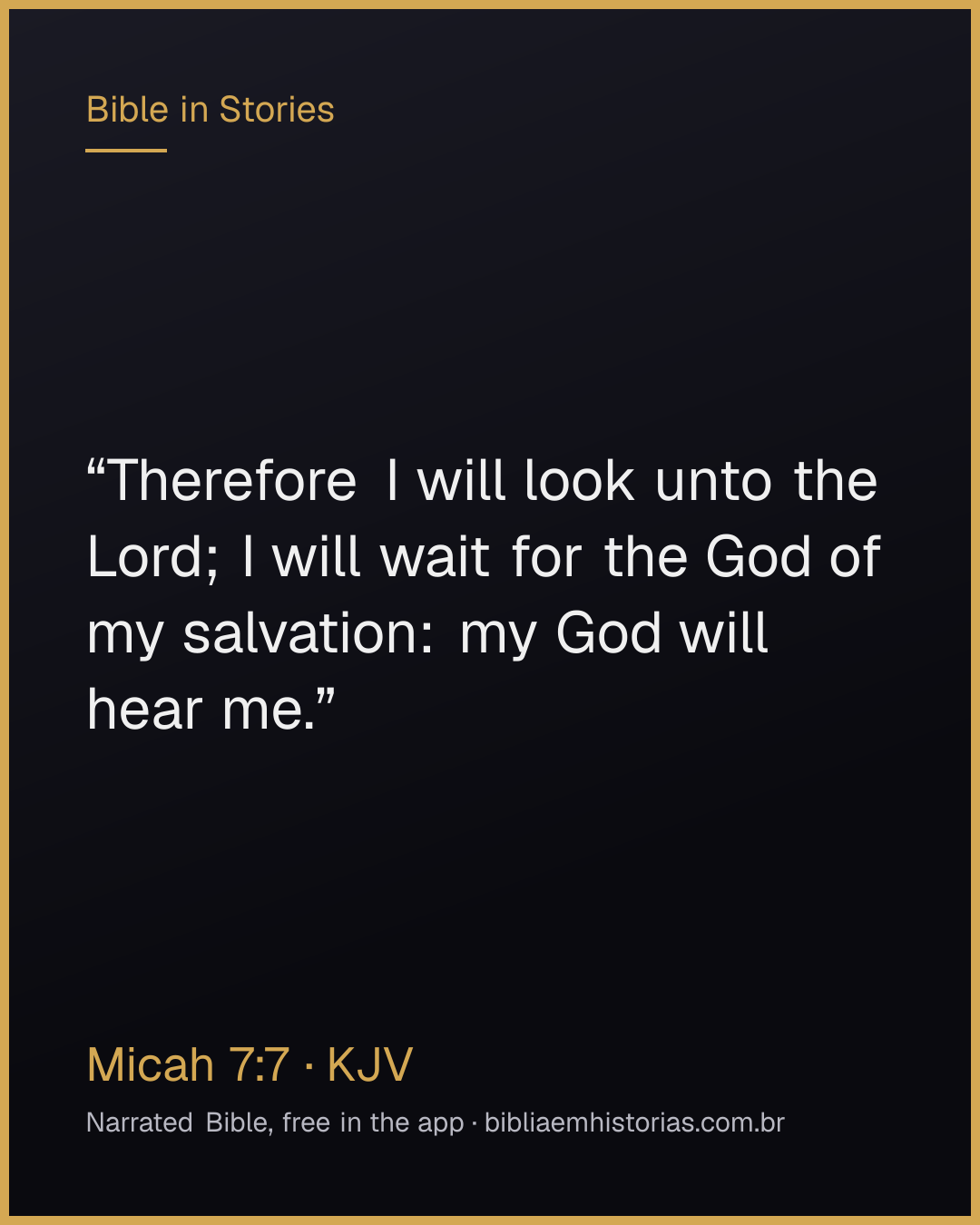 Verse image for Micah 7:7 to share