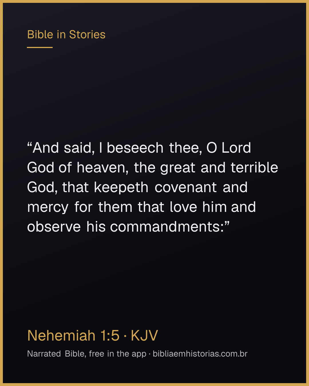 Verse image for Nehemiah 1:5 to share