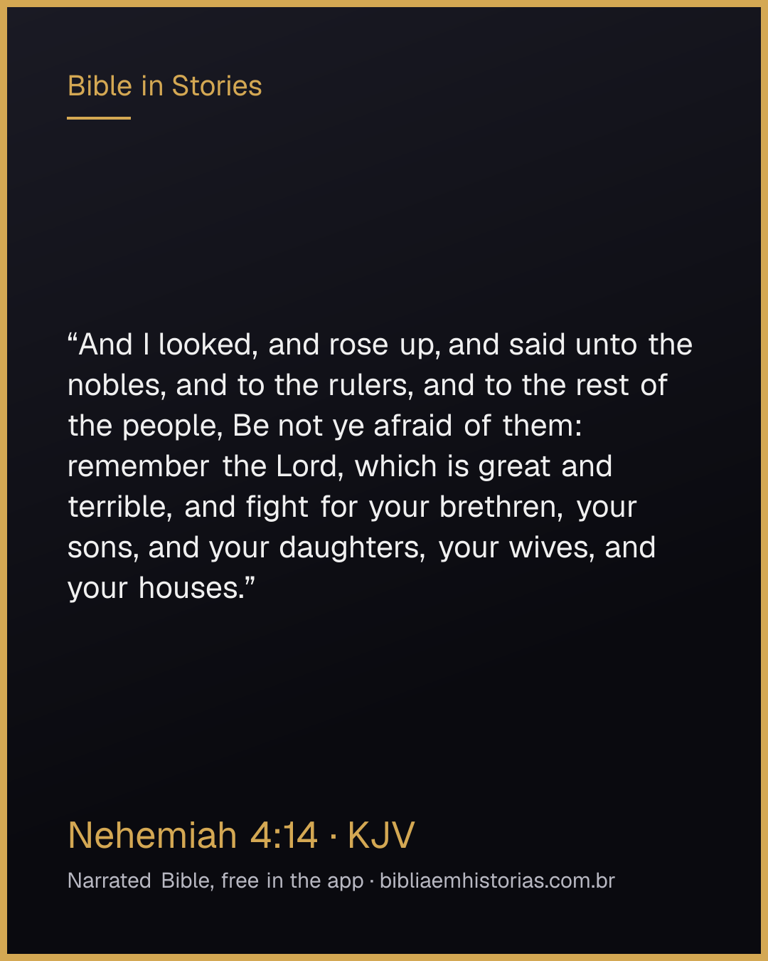 Verse image for Nehemiah 4:14 to share