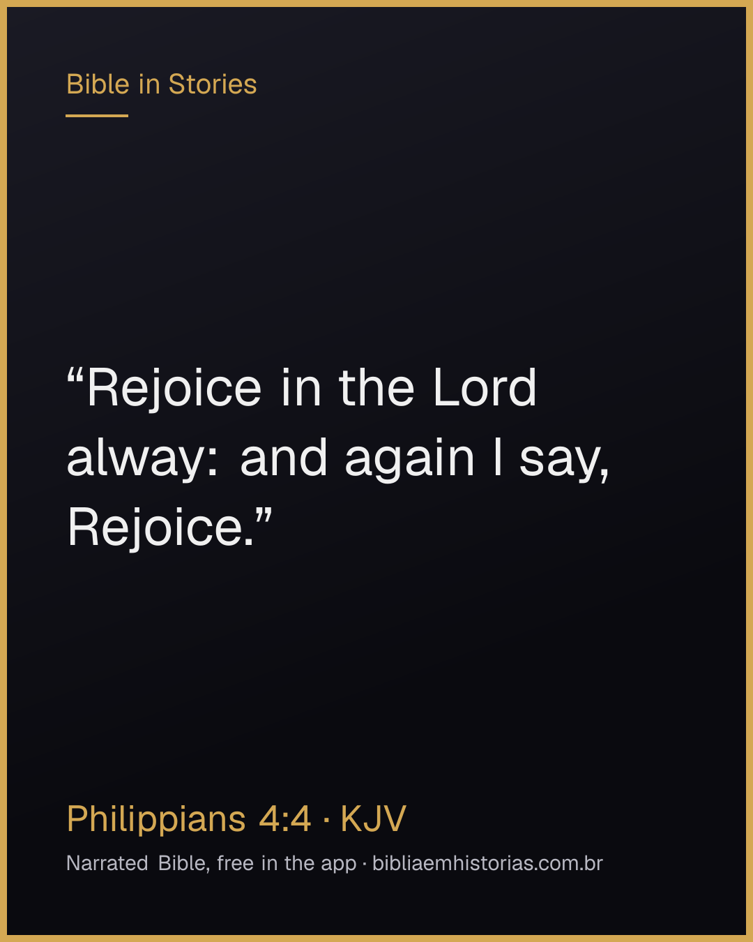 Verse image for Philippians 4:4 to share