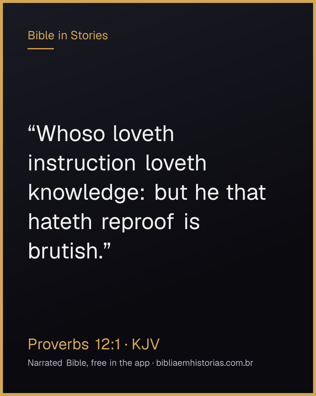 Verse image for Proverbs 12:1 to share