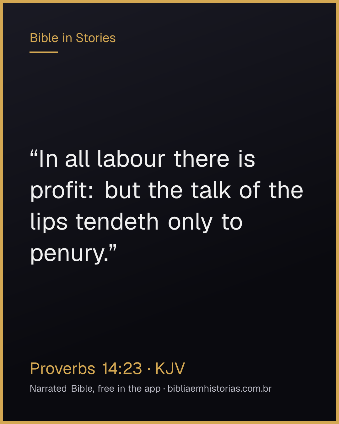 Verse image for Proverbs 14:23 to share