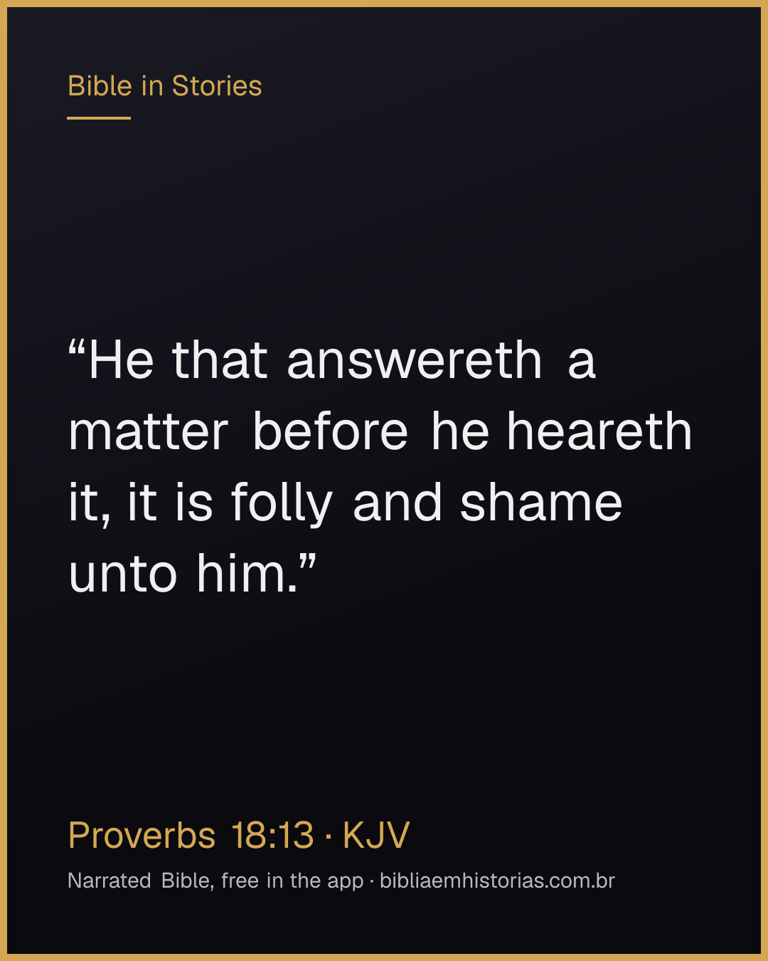 Verse image for Proverbs 18:13 to share