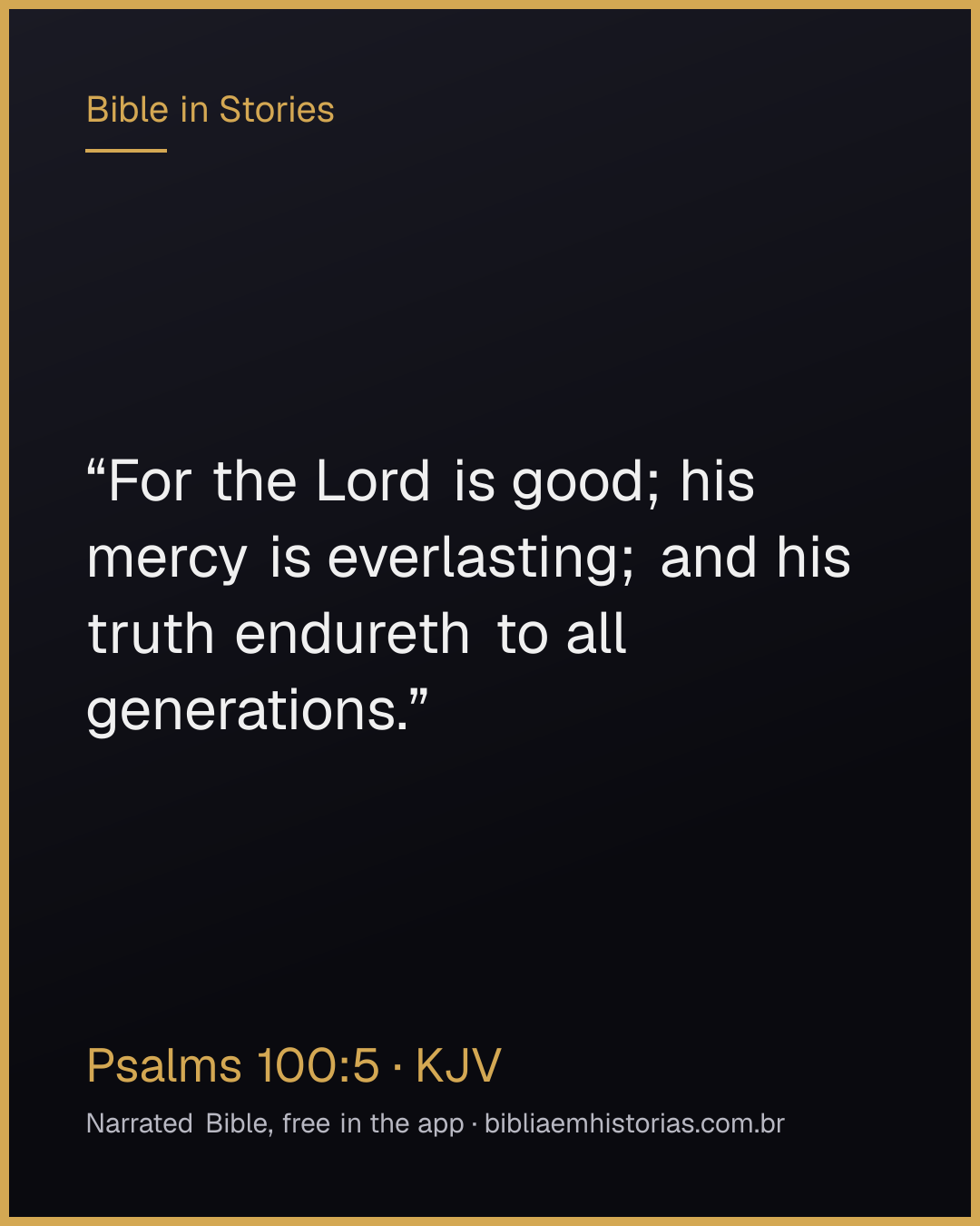 Verse image for Psalms 100:5 to share