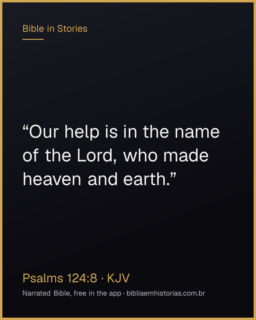 Verse image for Psalms 124:8 to share