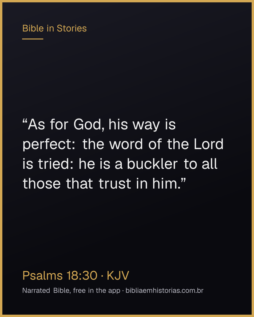 Verse image for Psalms 18:30 to share