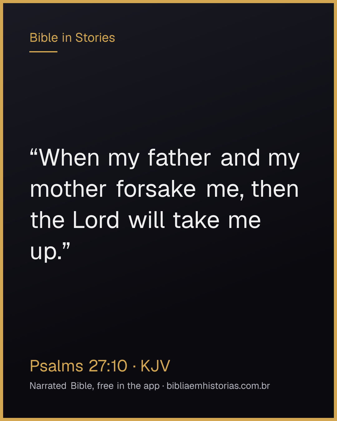 Verse image for Psalms 27:10 to share
