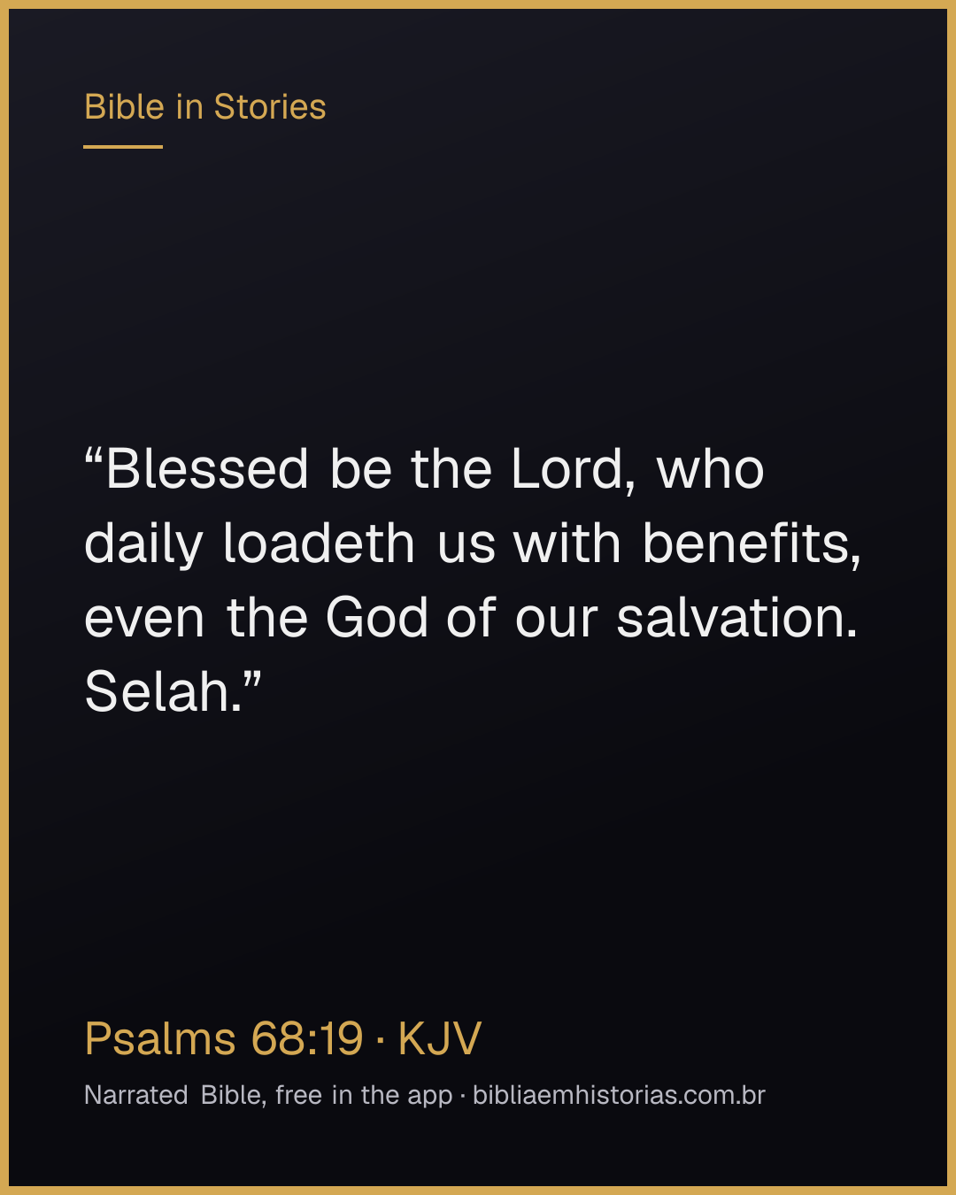Verse image for Psalms 68:19 to share