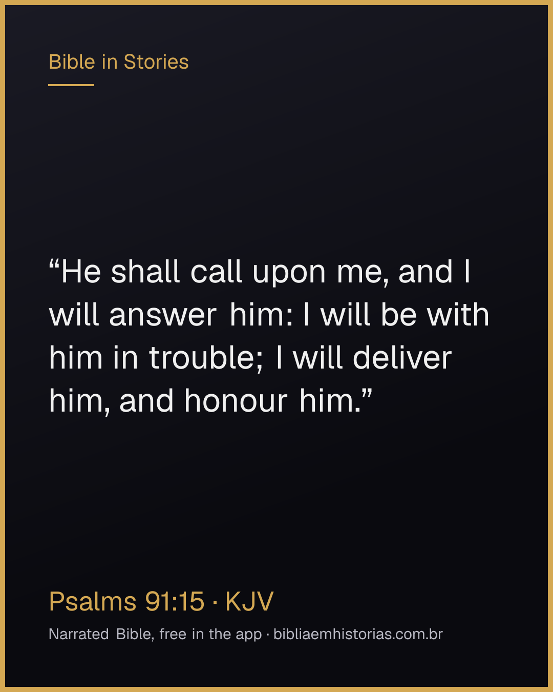 Verse image for Psalms 91:15 to share