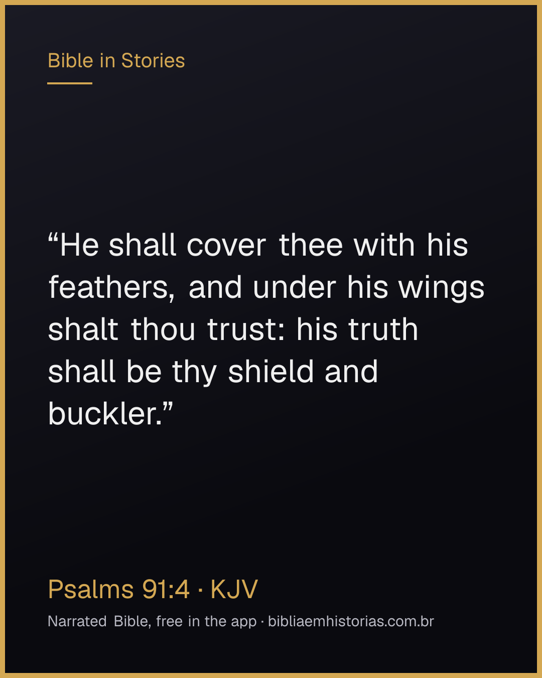 Verse image for Psalms 91:4 to share