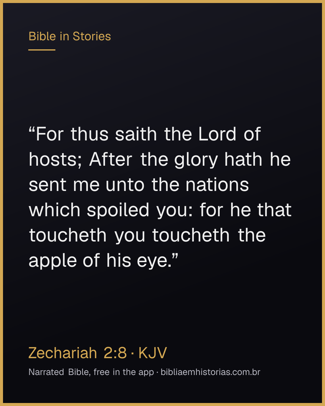 Verse image for Zechariah 2:8 to share