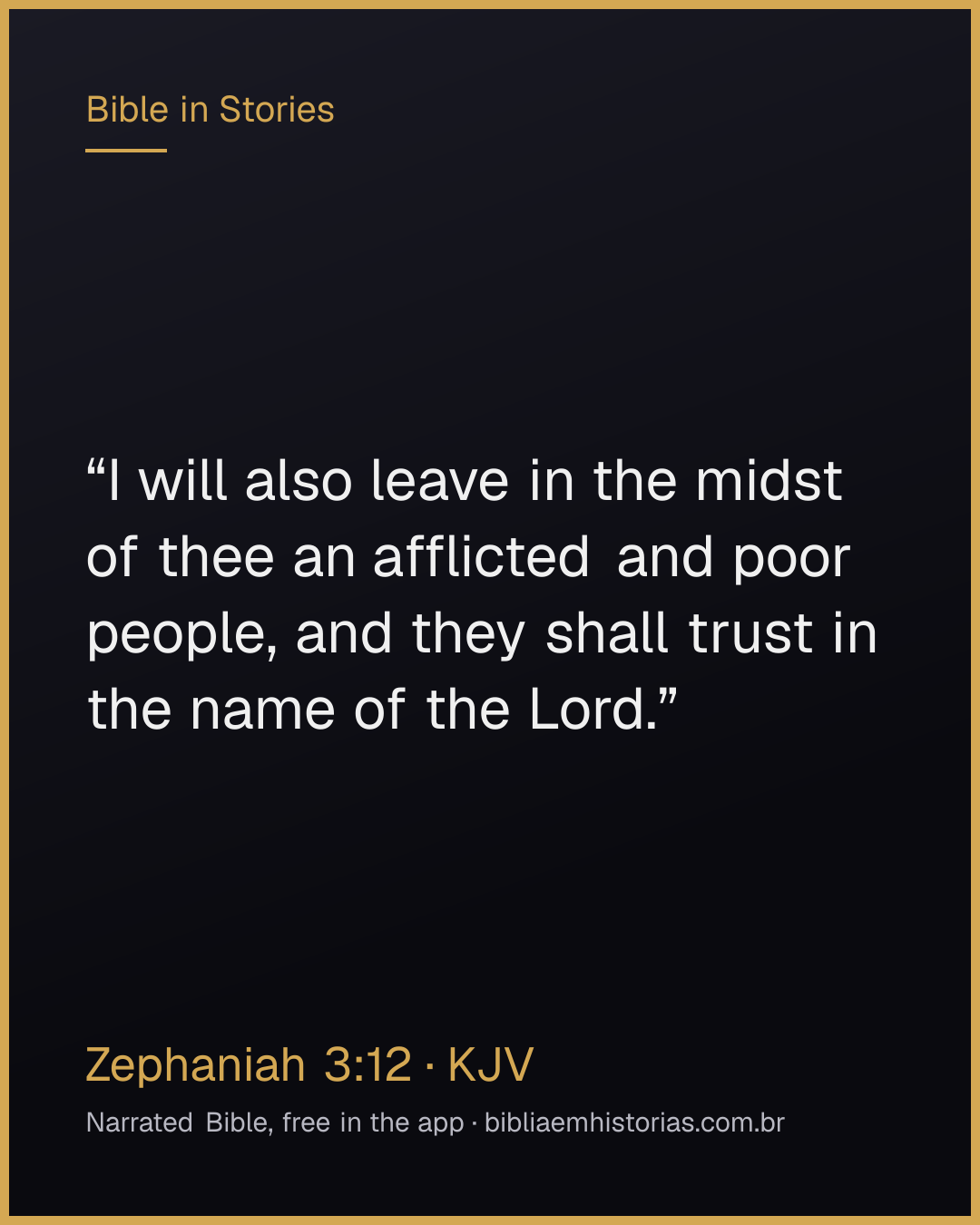 Verse image for Zephaniah 3:12 to share