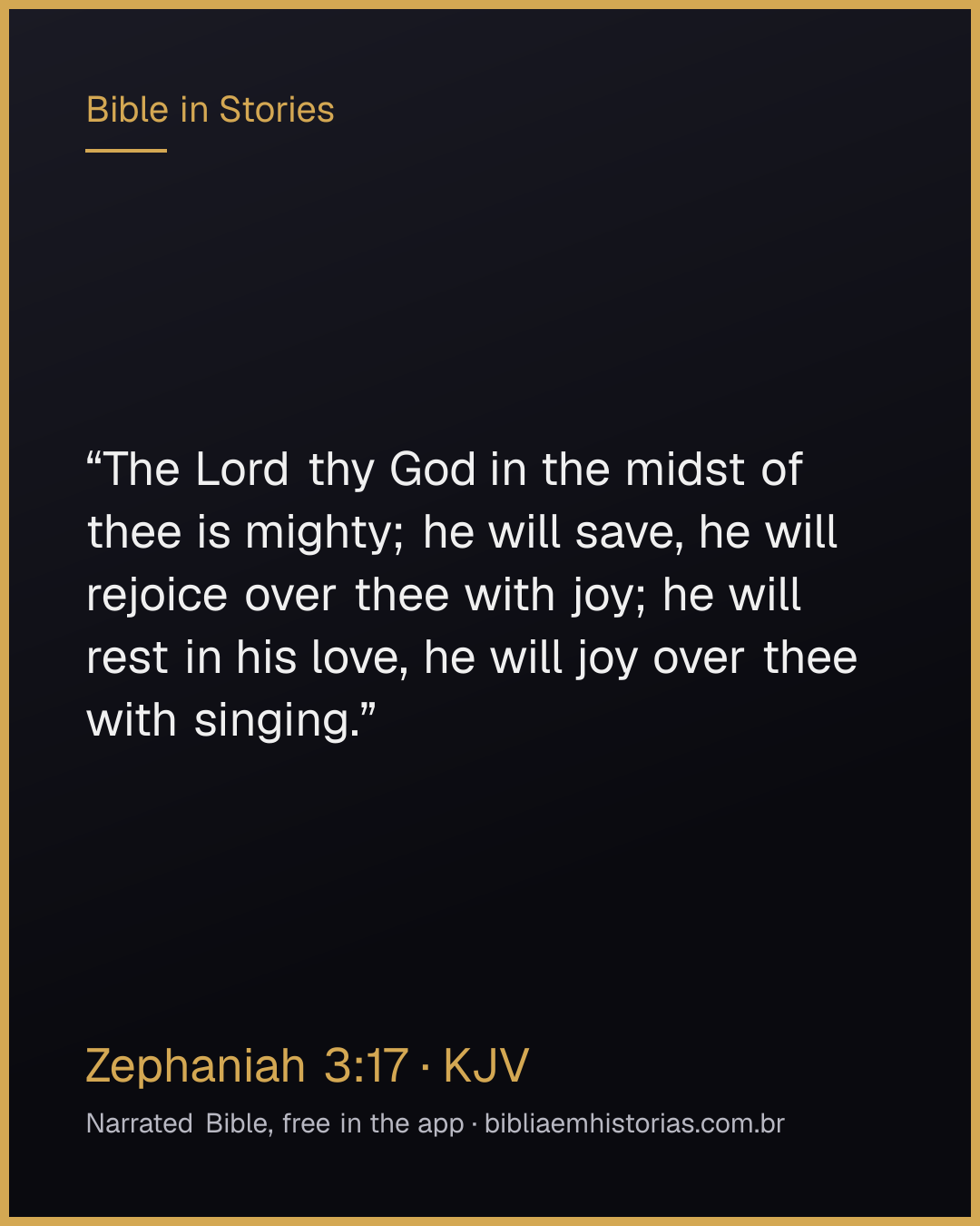 Verse image for Zephaniah 3:17 to share