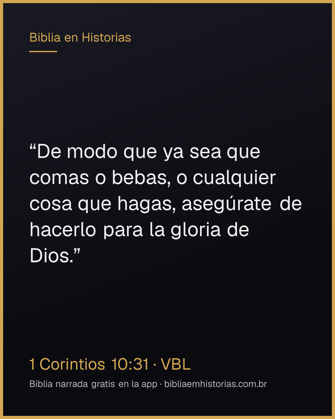 Imagen del versículo 1 Corintios 10:31 para compartir