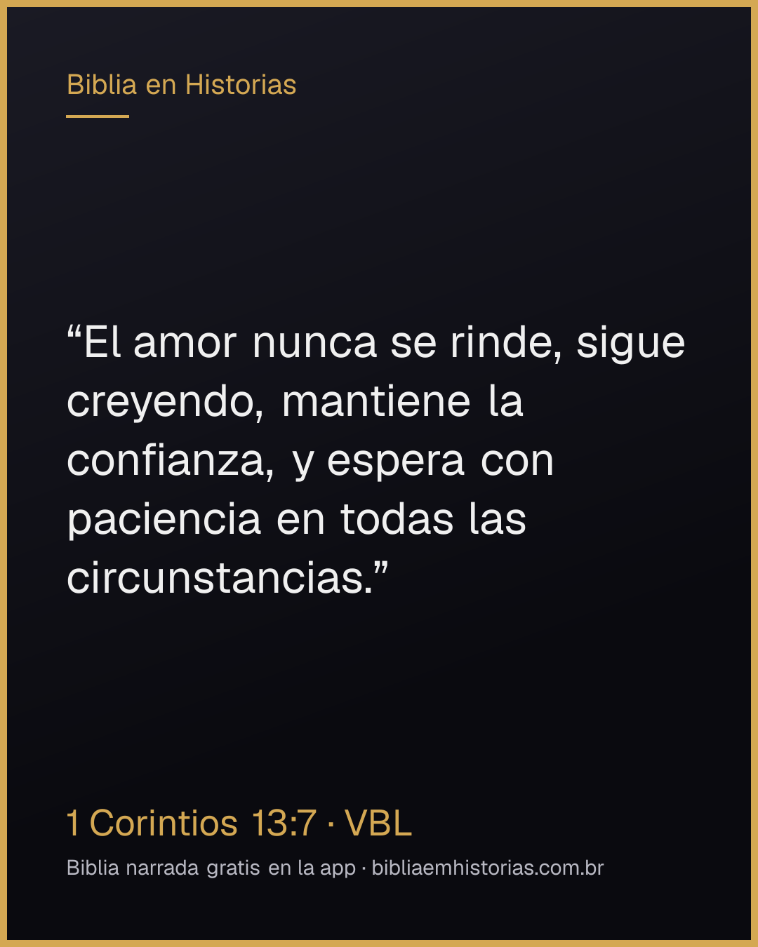 Imagen del versículo 1 Corintios 13:7 para compartir