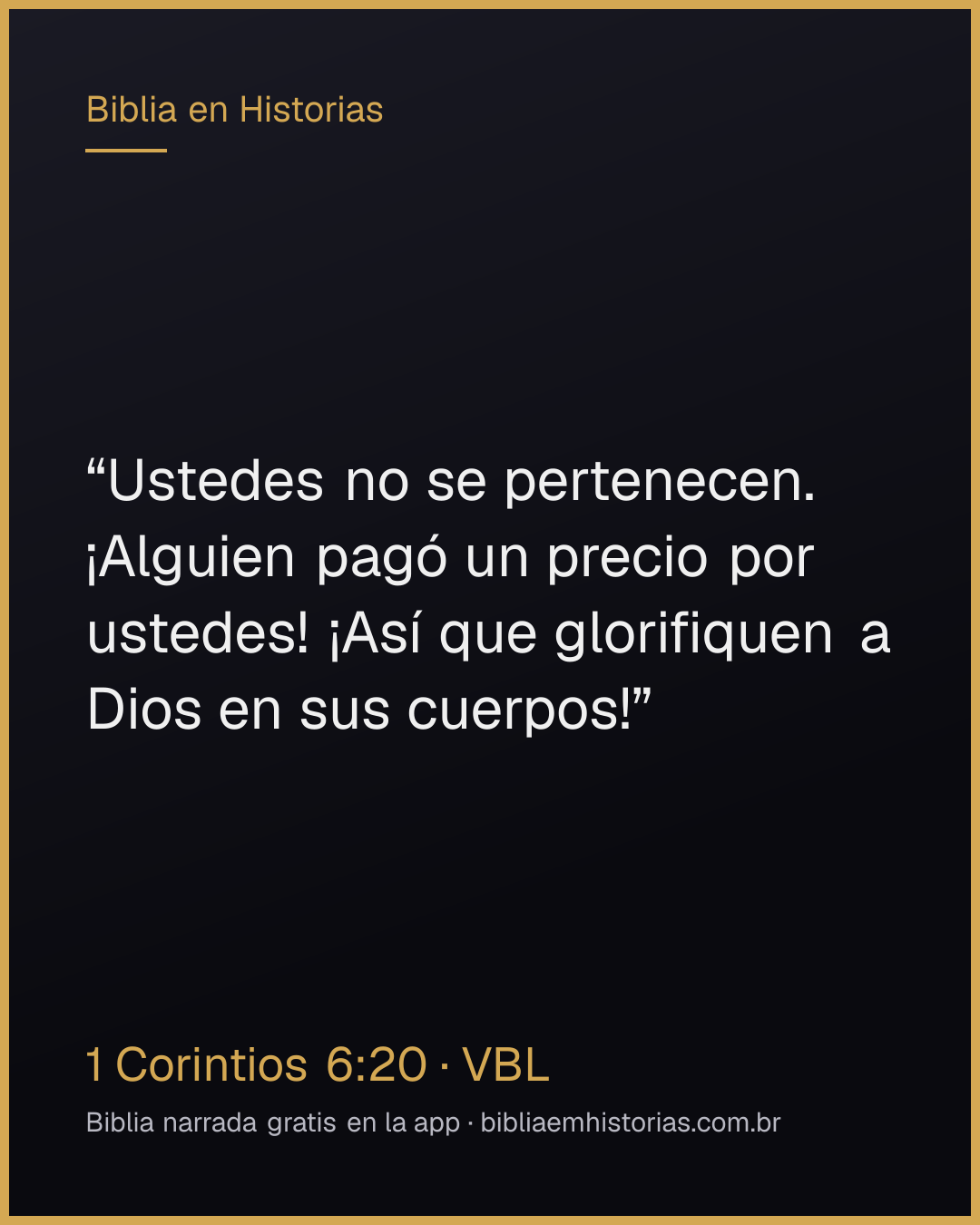 Imagen del versículo 1 Corintios 6:20 para compartir