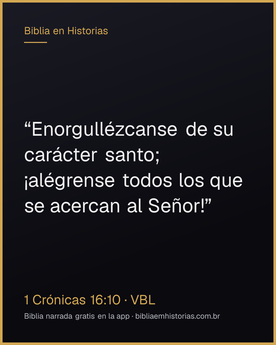 Imagen del versículo 1 Crónicas 16:10 para compartir