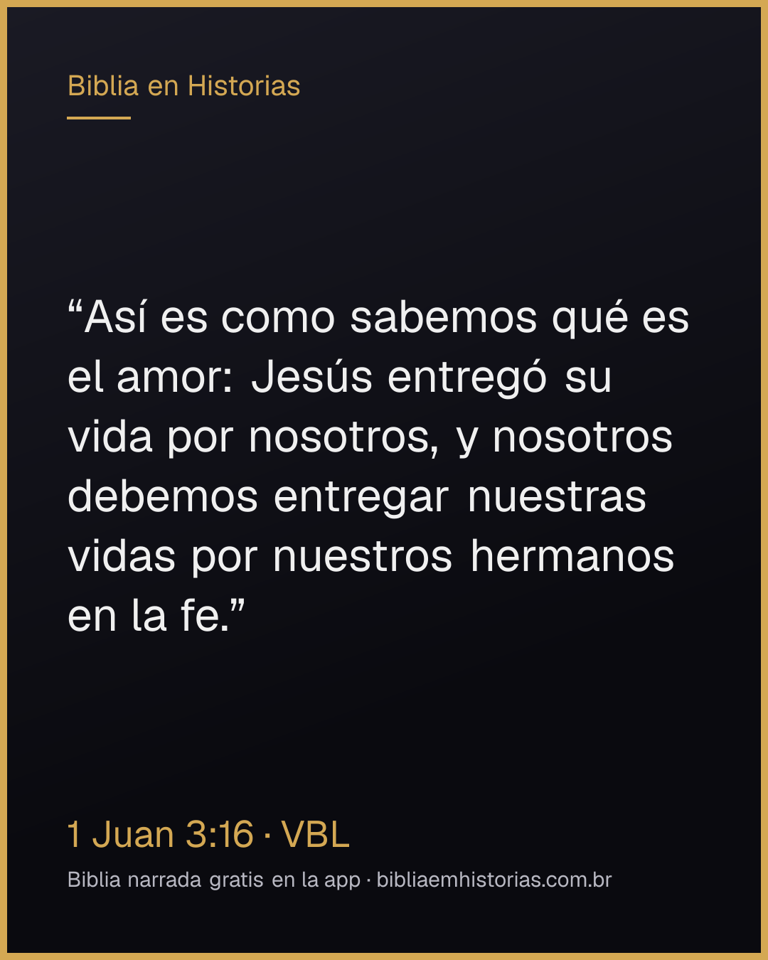 Imagen del versículo 1 Juan 3:16 para compartir