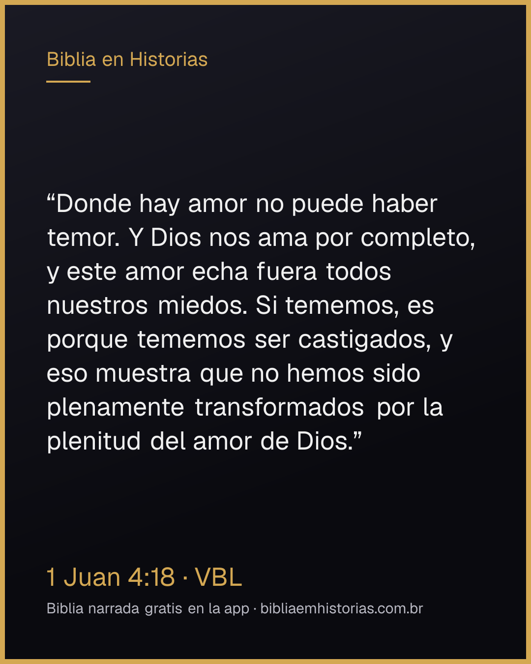 Imagen del versículo 1 Juan 4:18 para compartir