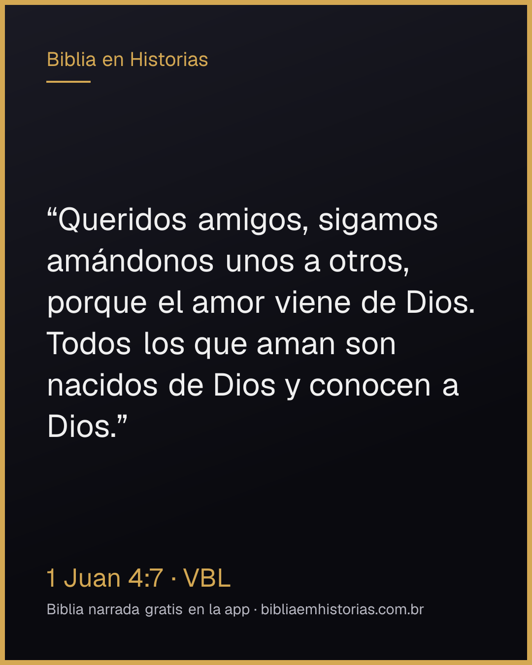 Imagen del versículo 1 Juan 4:7 para compartir