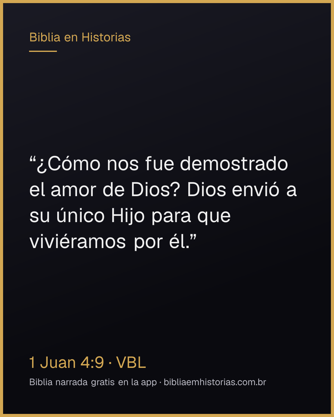 Imagen del versículo 1 Juan 4:9 para compartir