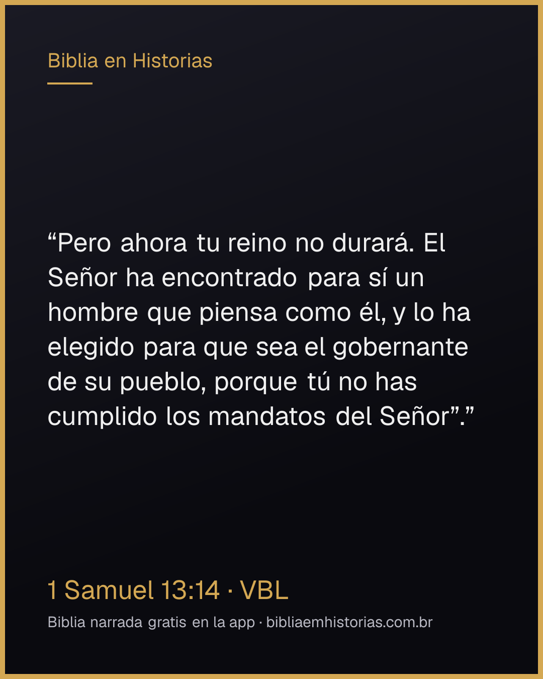 Imagen del versículo 1 Samuel 13:14 para compartir