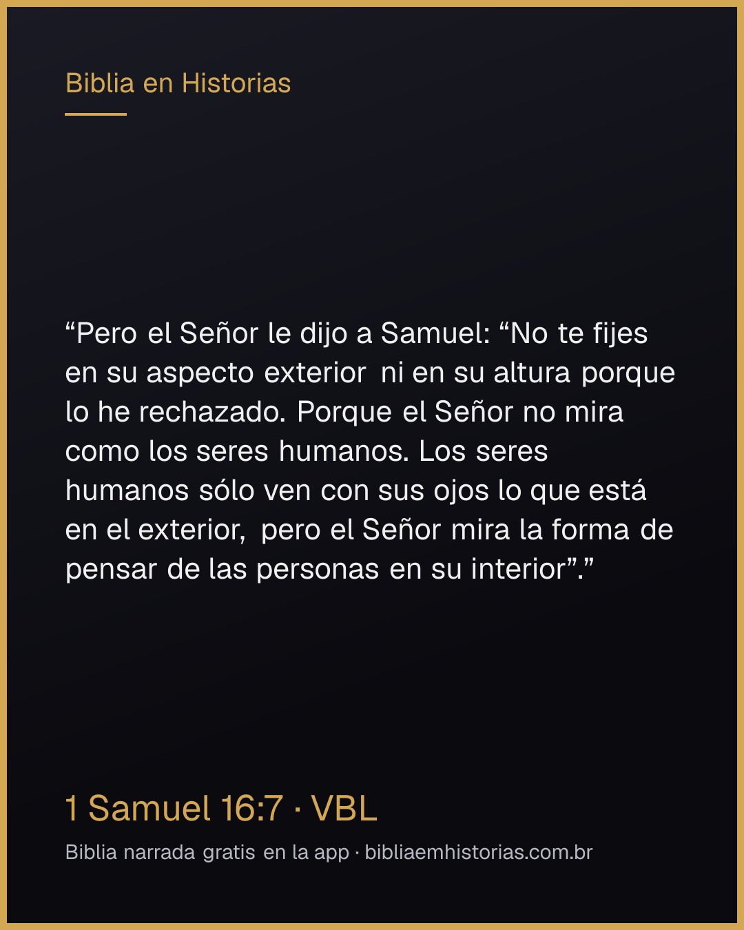 Imagen del versículo 1 Samuel 16:7 para compartir