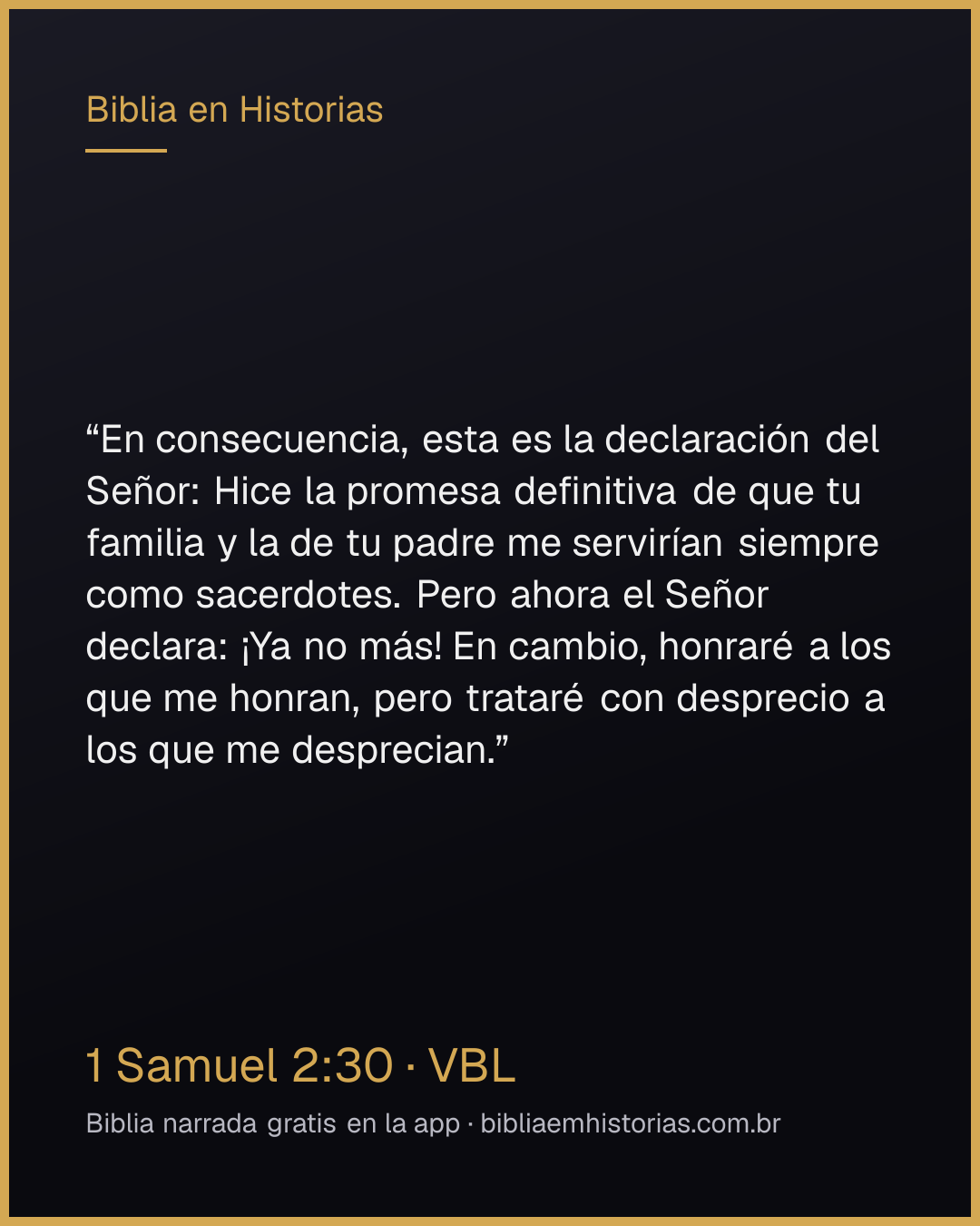 Imagen del versículo 1 Samuel 2:30 para compartir