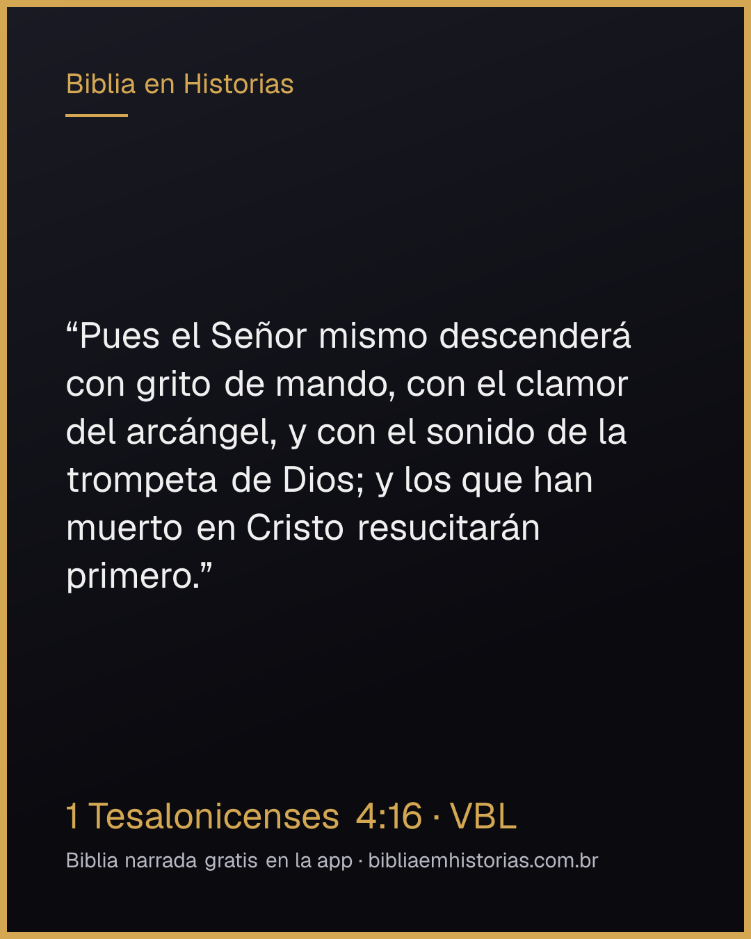 Imagen del versículo 1 Tesalonicenses 4:16 para compartir