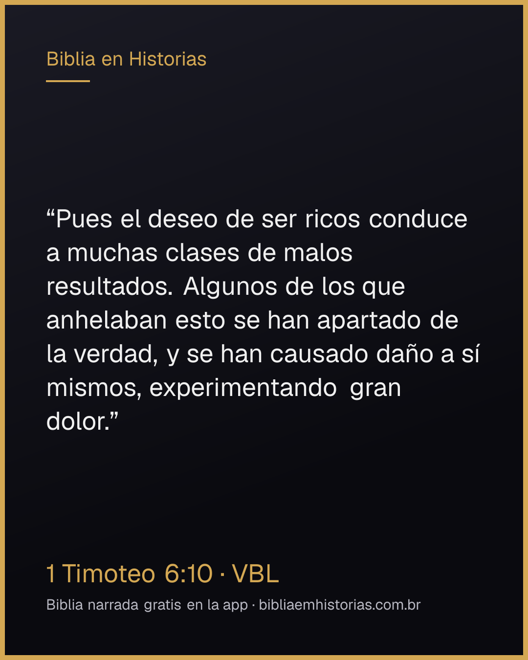 Imagen del versículo 1 Timoteo 6:10 para compartir