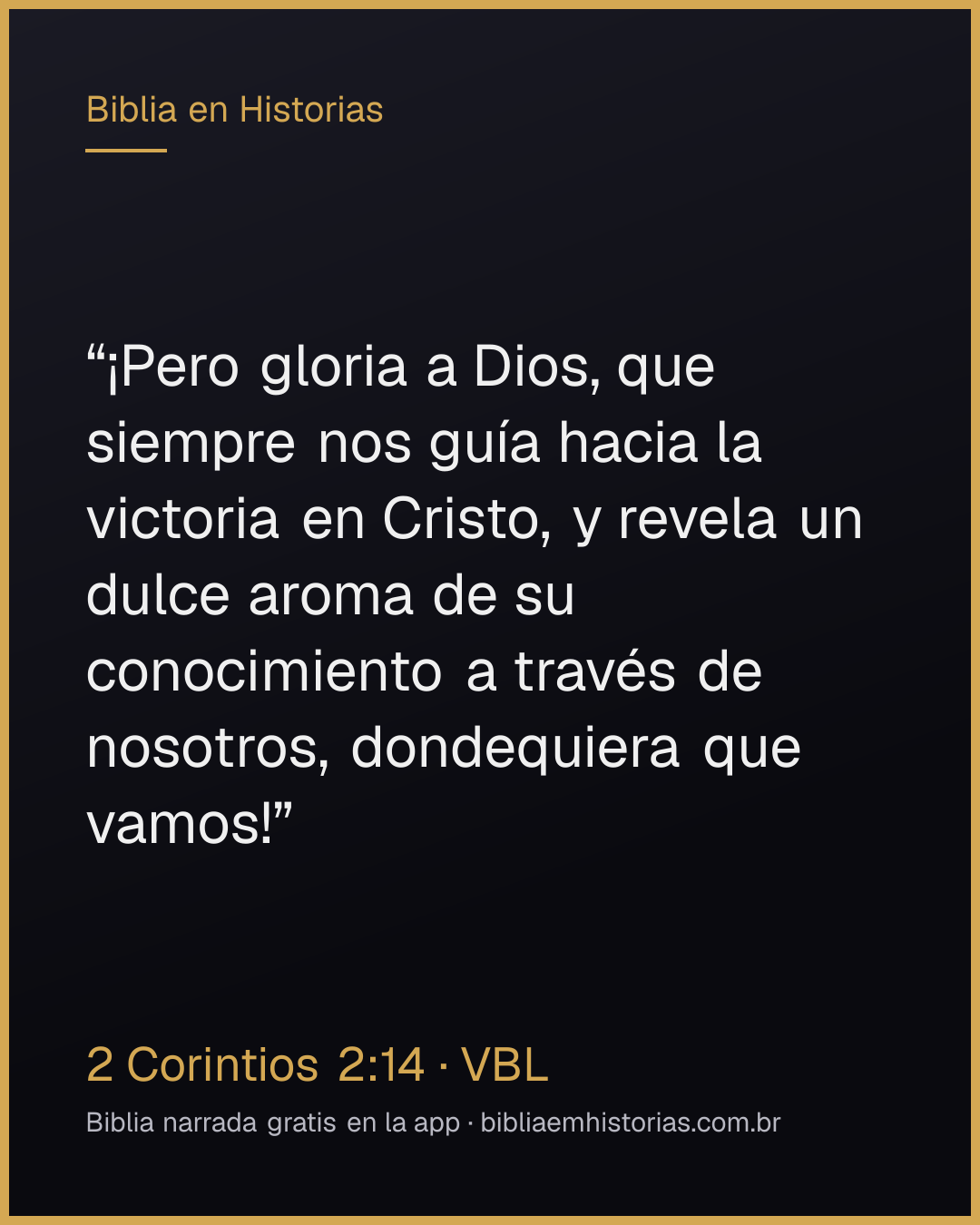Imagen del versículo 2 Corintios 2:14 para compartir