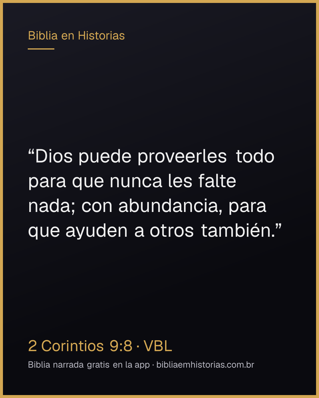Imagen del versículo 2 Corintios 9:8 para compartir